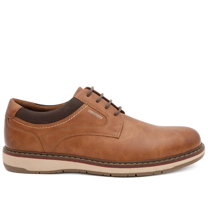Casual Lace Up Shoes - XINGH44012 / 330 033 - Tan