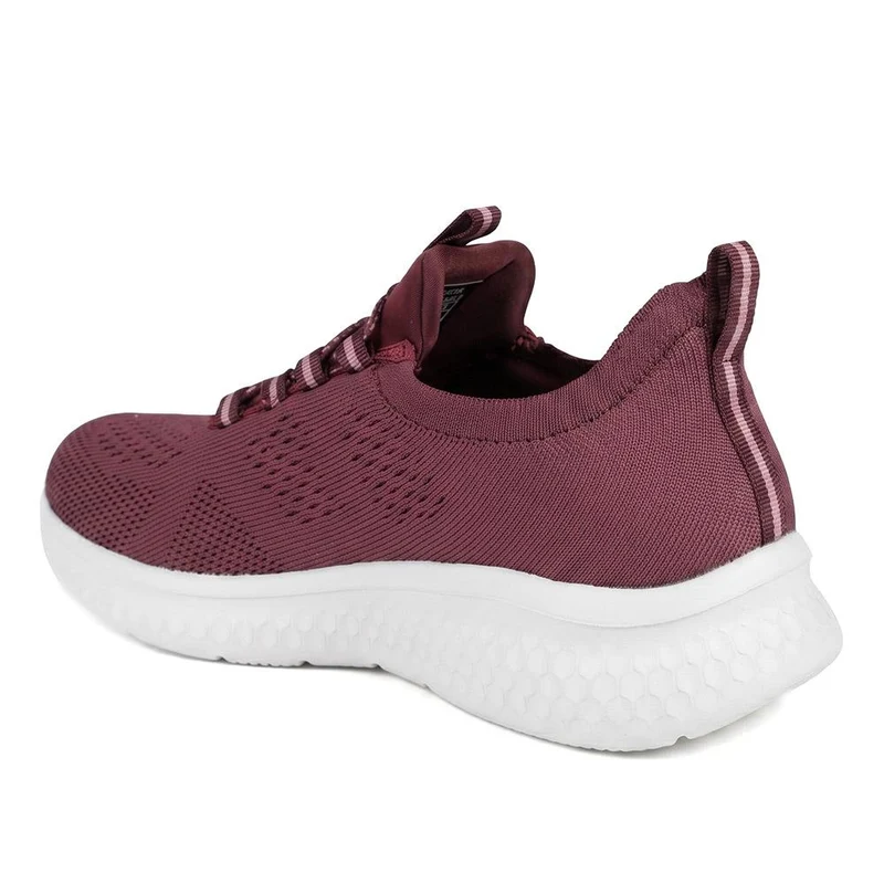 Wide Fit Easy Step In Bungee Lace Trainers - BRK42002 / 328 108 - Burgundy