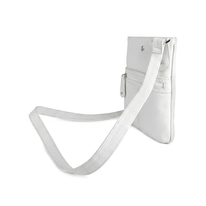 Leather Crossbody Bag W/ Outer Zip Pocket - LLOYD44037 / 330 479 - White