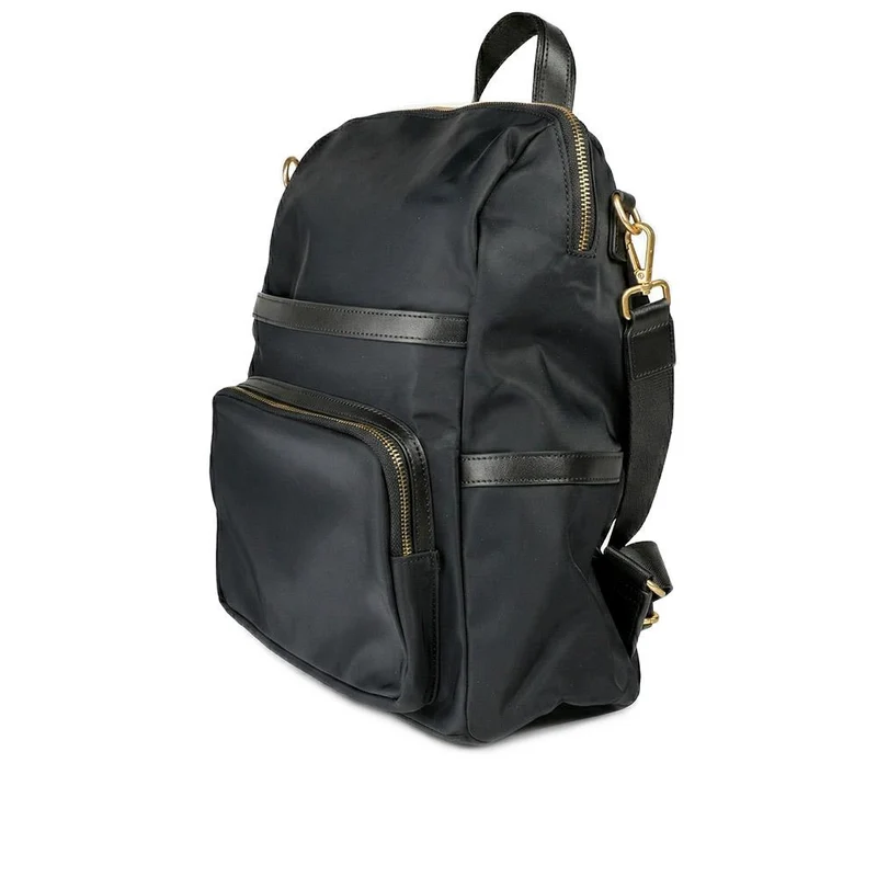 Virelle Leather Backpack With Zip Pockets - VIRELLE / 329 382 - Black