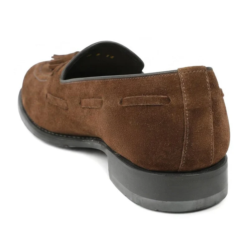 Utah1 Loake Leather Tassel Loafers - UTAH1 / 324 999 - Brown Suede