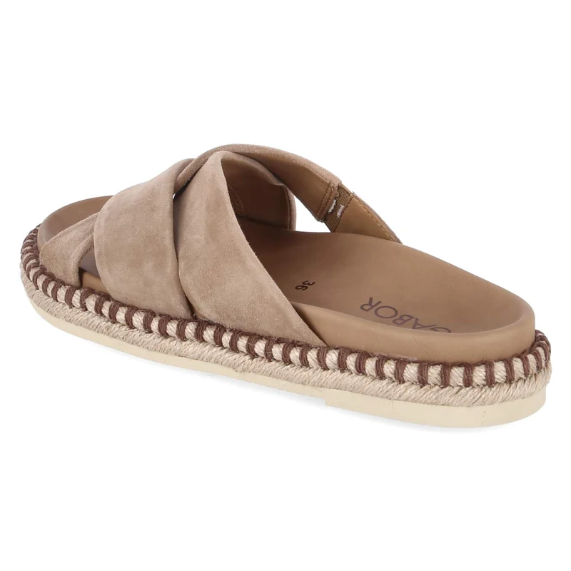 Espadrille-Pantoletten Braun