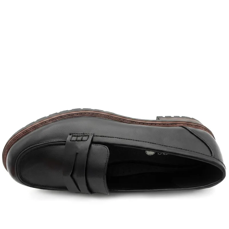 Wide Fit Chunky Sole Penny Loafers - WOIL44017 / 329 718 - Black