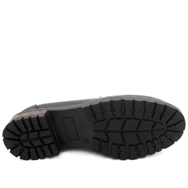 Wide Fit Chunky Sole Penny Loafers - WOIL44017 / 329 718 - Black