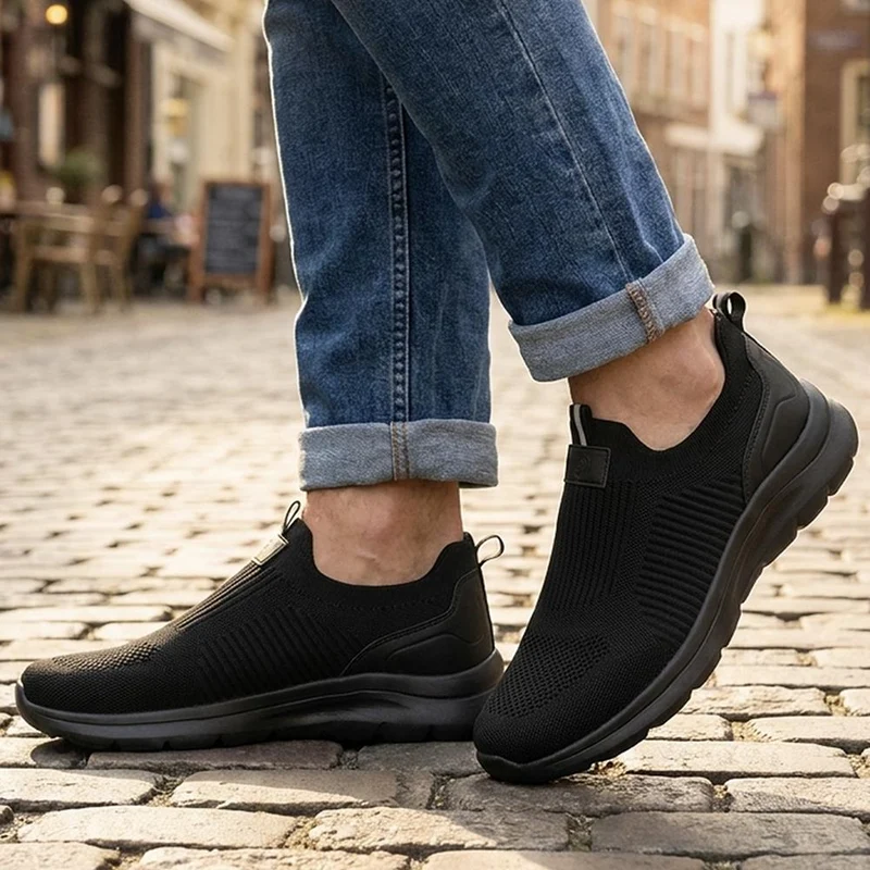 Extra Wide Fit Easy Step In Trainers - BOJIE44000 / 329 589 - Black-Black
