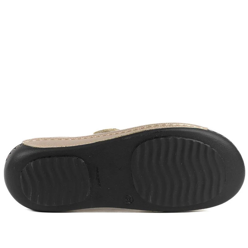 Adjustable Touch-Fasten Mules - SERAY41002 / 327 546 - Soft Gold