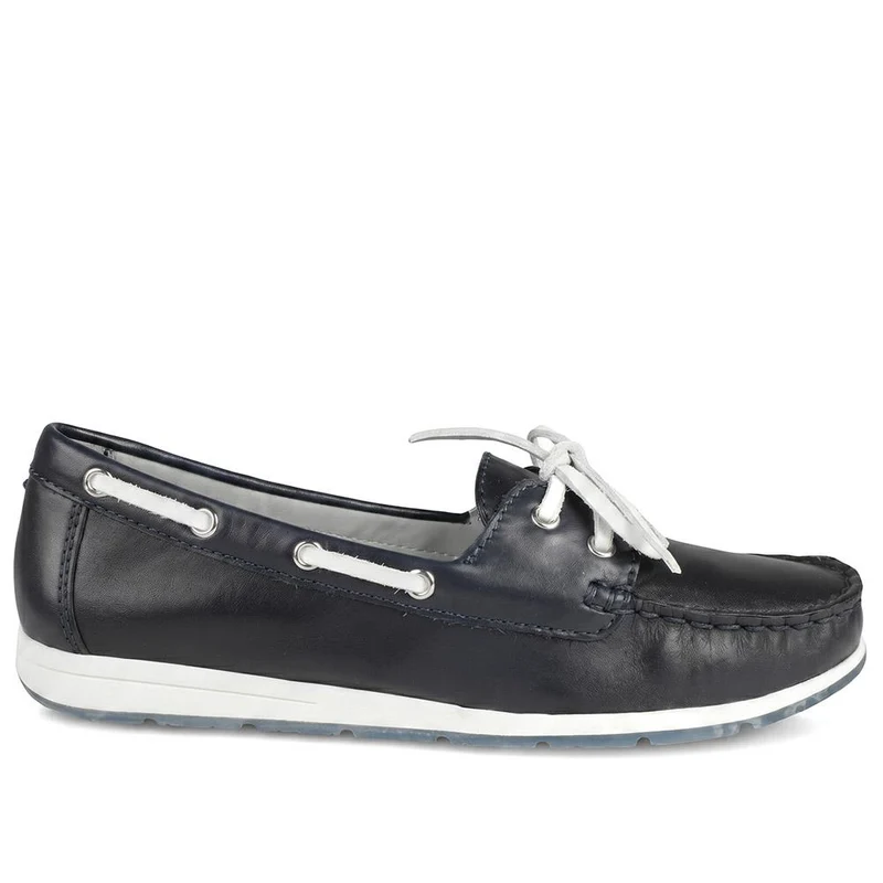 Marco Tozzi Lace Upper Boat Shoes - WEN43002 / 330 470 - Navy