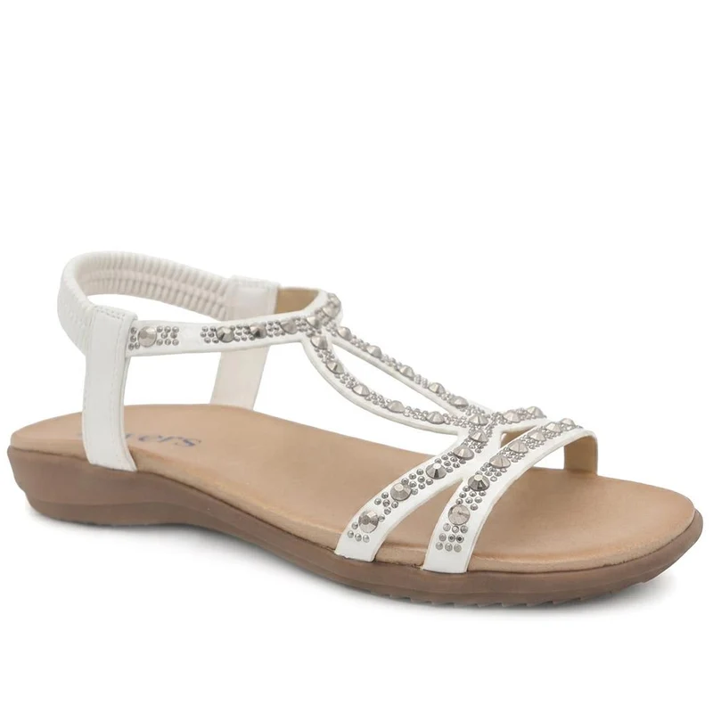 Embellished Elastic Fit Sandals - BAIZH43069 / 330 116