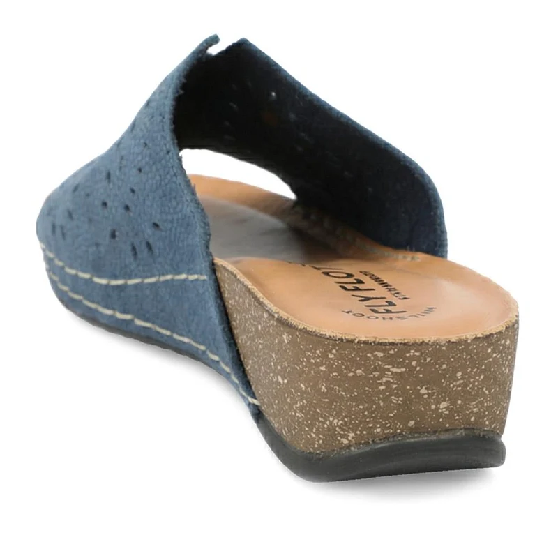 Fly Flot Leather Mule Sandals - FLY43012 / 328 649 - Blue