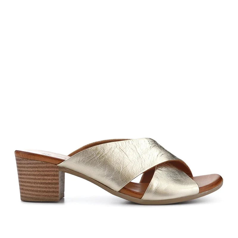 Smart Leather Mules - BELMET41004 / 327 230 - Gold