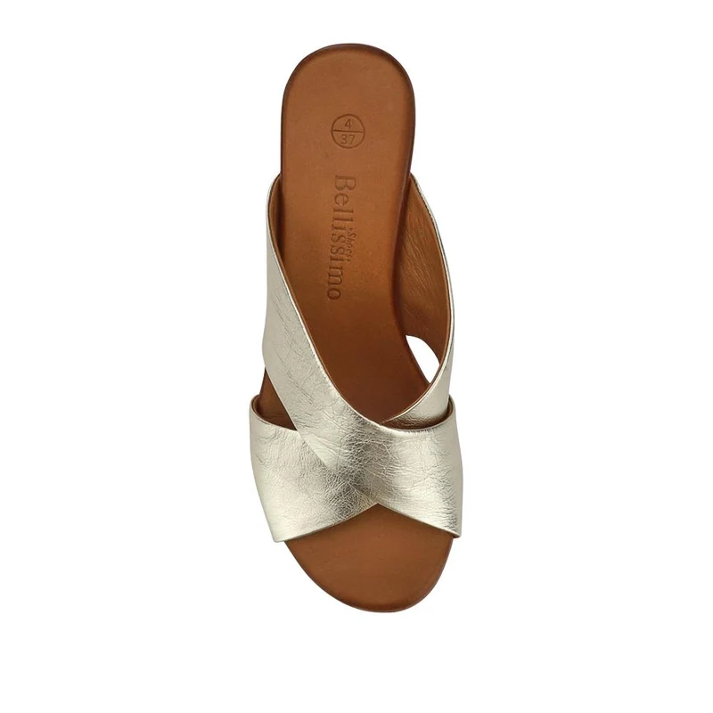 Smart Leather Mules - BELMET41004 / 327 230 - Gold