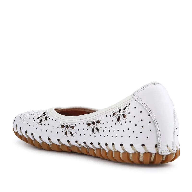 Leather Cushioned Pumps - KARY41003 / 327 469 - White
