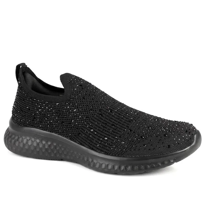 Wide Fit Memory Foam Sporty Trainers - BRK43042 / 329 071