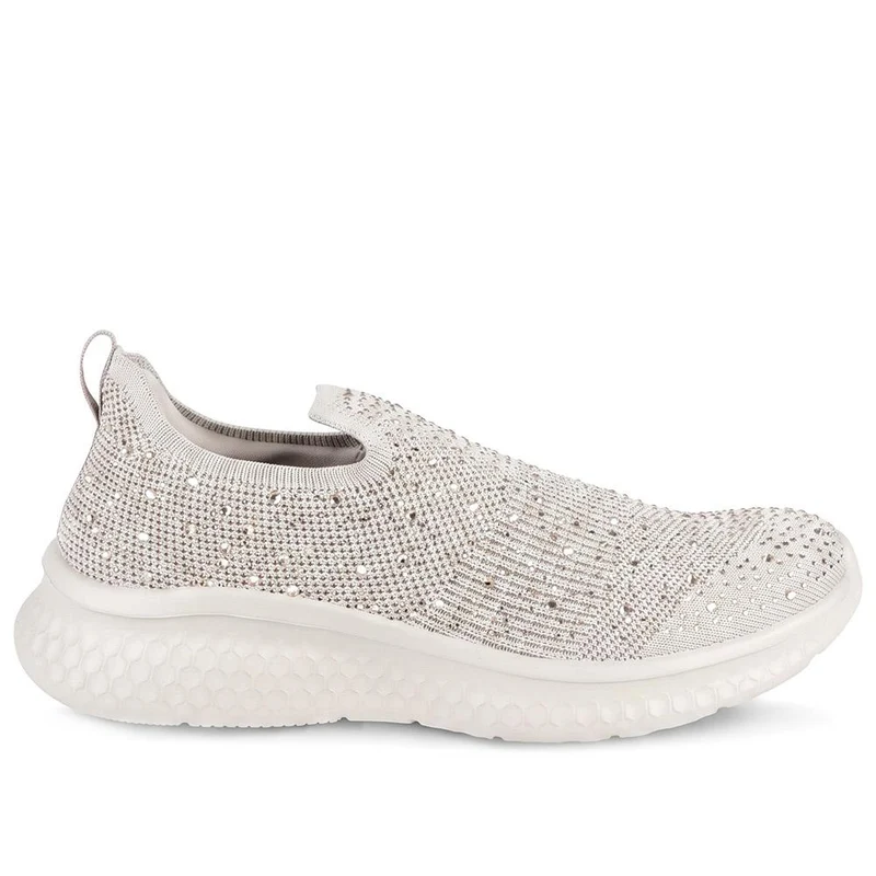 Wide Fit Memory Foam Easy Step In Trainers - BRK43042 / 329 071 - Natural