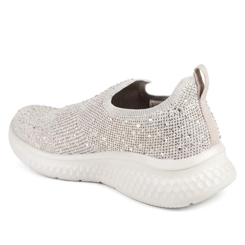 Wide Fit Memory Foam Easy Step In Trainers - BRK43042 / 329 071 - Natural