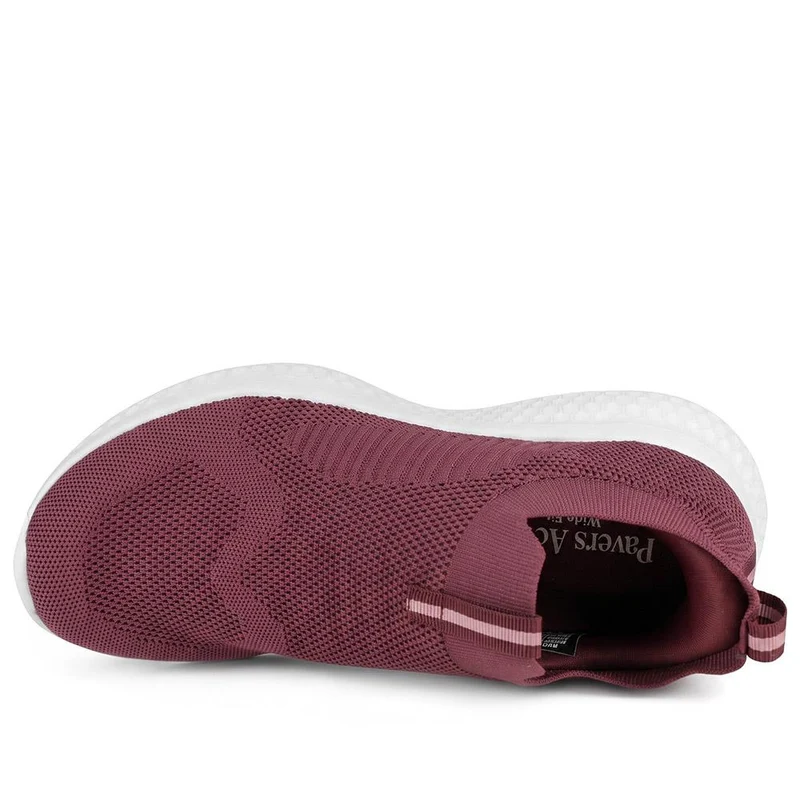 Wide Fit Memory Foam Easy Step In Trainers - BRK43041 / 329 070 - Burgundy