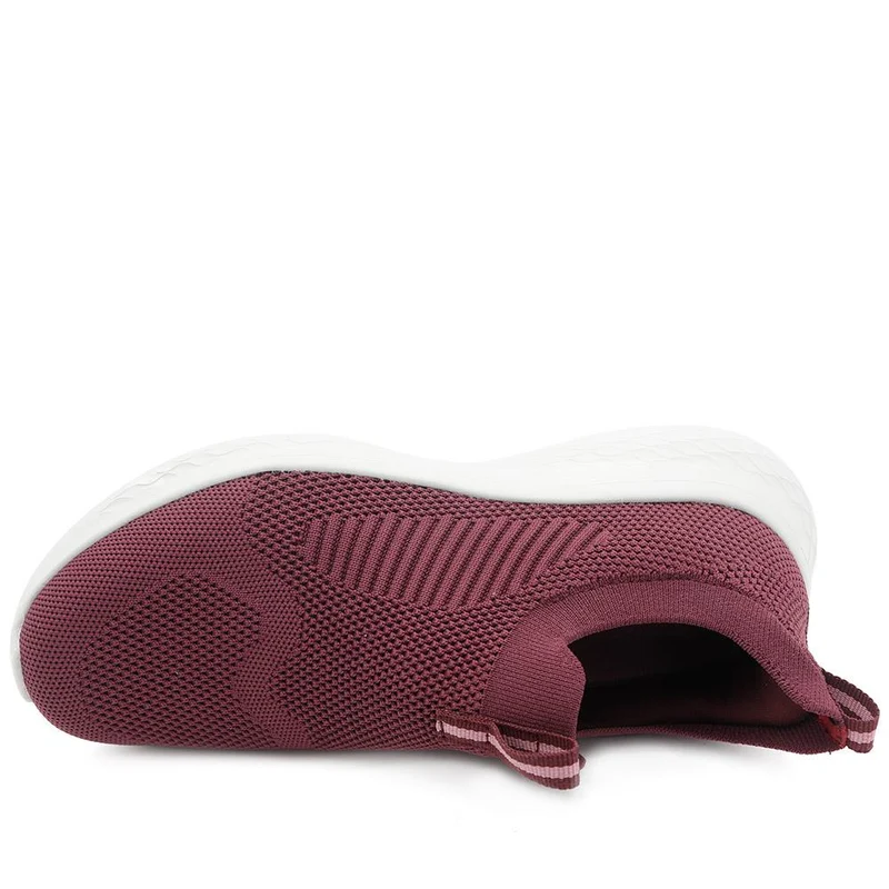 Wide Fit Memory Foam Easy Step In Trainers - BRK43041 / 329 070 - Burgundy