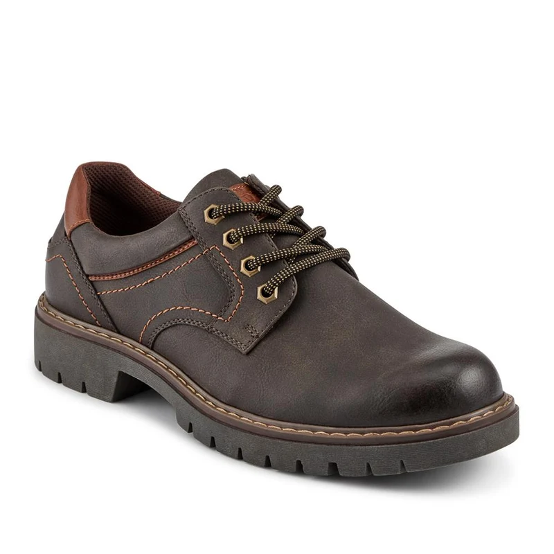 Wide Fit Lace Up Casual Shoes - GANG42002 / 327 878 - Dark Brown