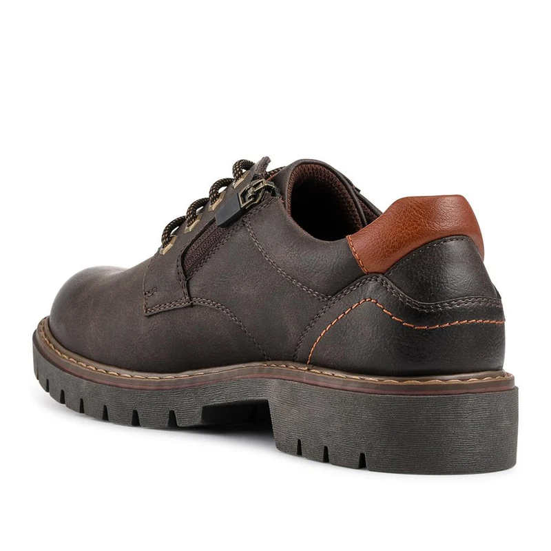 Wide Fit Lace Up Casual Shoes - GANG42002 / 327 878 - Dark Brown