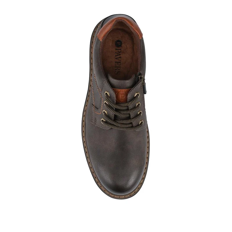 Wide Fit Lace Up Casual Shoes - GANG42002 / 327 878 - Dark Brown