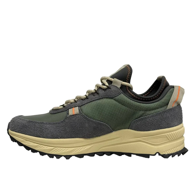 Napapijiri Herren Vortec Wildleder Slip-On Sneakers | Grün / Blau