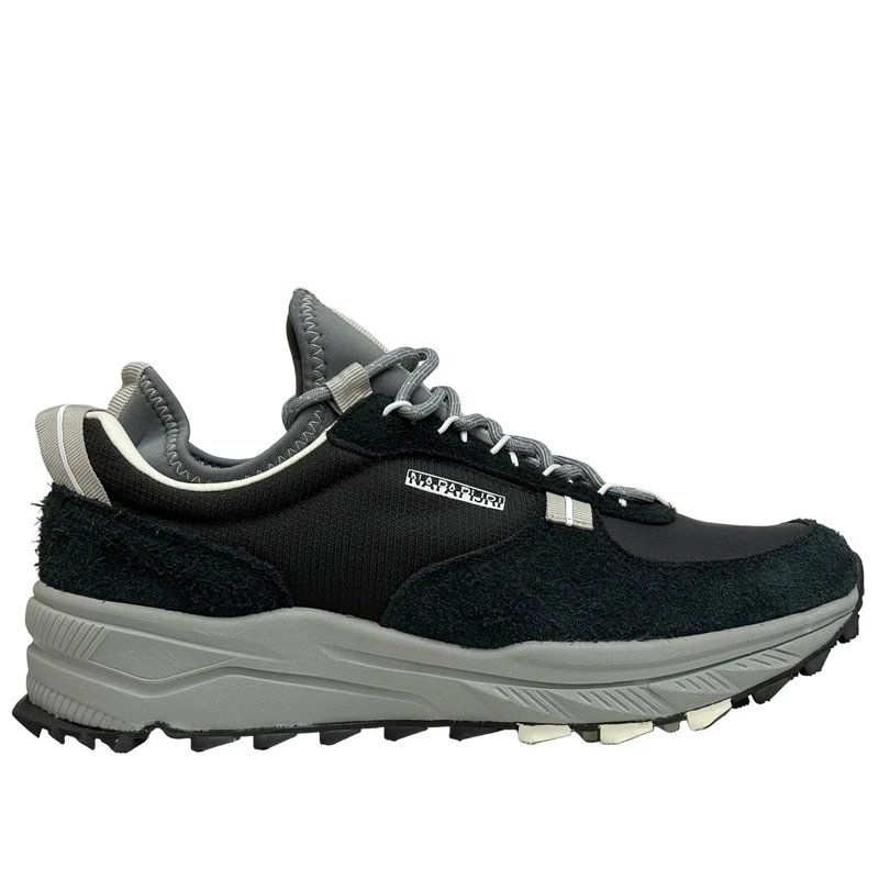 Napapijiri Herren Vortec Wildleder Slip-On Sneakers | Schwarz