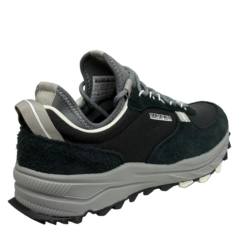 Napapijiri Herren Vortec Wildleder Slip-On Sneakers | Schwarz