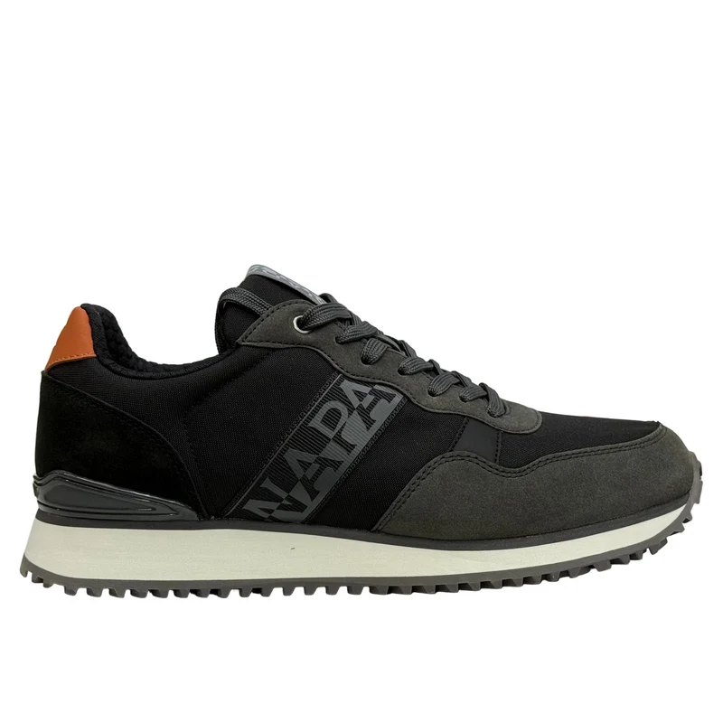 Napapijiri Herren Cosmos Turnschuhe | Schwarz / Grau / Orange