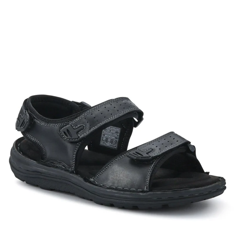 Men's Leather Adjustable Sandals - AATRA41002 / 326 946
