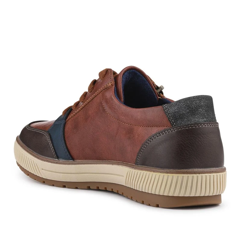 Zip & Lace Multi-Tone Trainers - WBINS42023 / 327 852 - Tan Multi