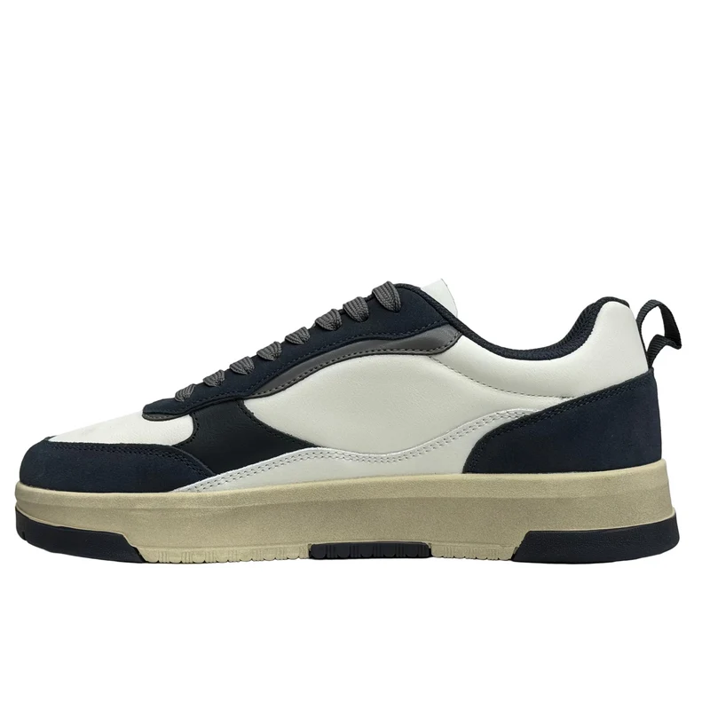 Napapijiri Herren Dust Leder Sneakers | Weiß / Marine