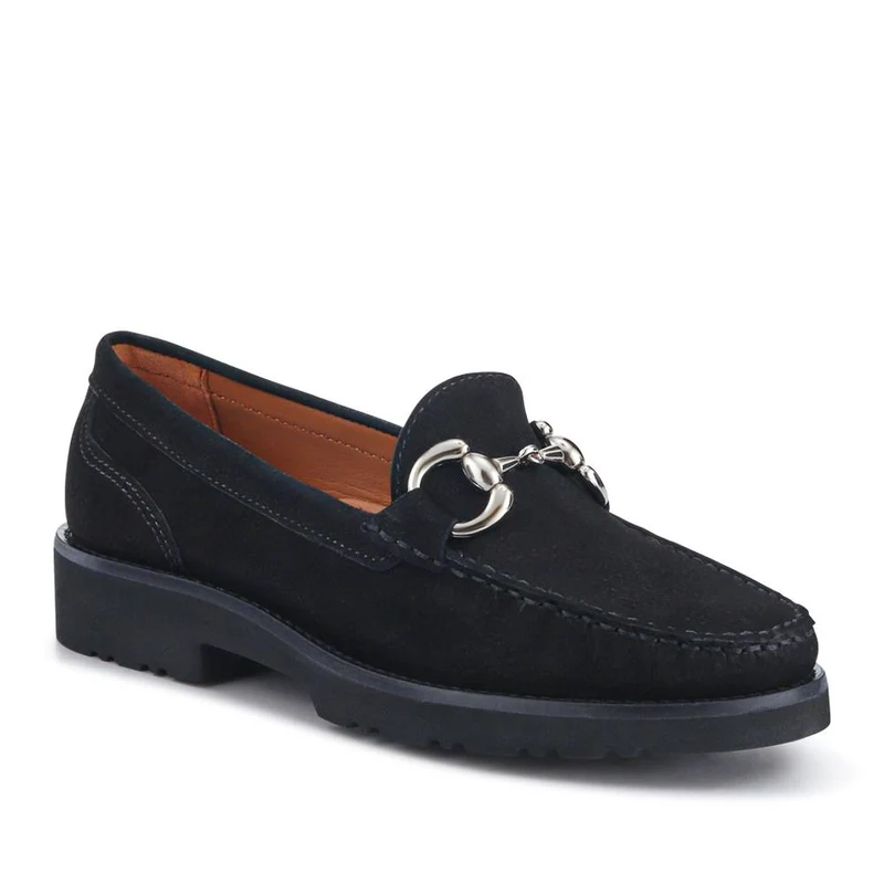 Orlana Leather Slip-On Moccasins - ORLANA / 327 593 - Black