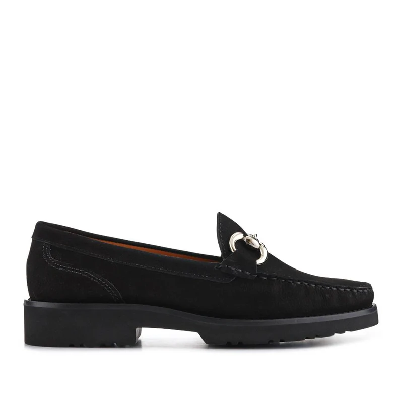 Orlana Leather Slip-On Moccasins - ORLANA / 327 593 - Black