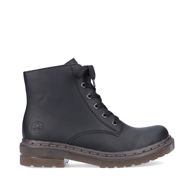 Rieker Klassische Schnürstiefeletten für Damen | Schwarz