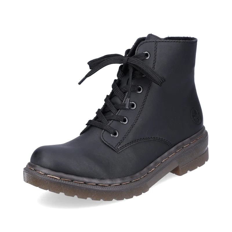 Rieker Klassische Schnürstiefeletten für Damen | Schwarz