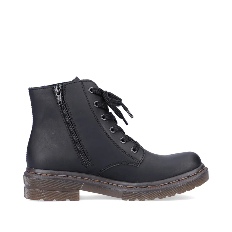 Rieker Klassische Schnürstiefeletten für Damen | Schwarz