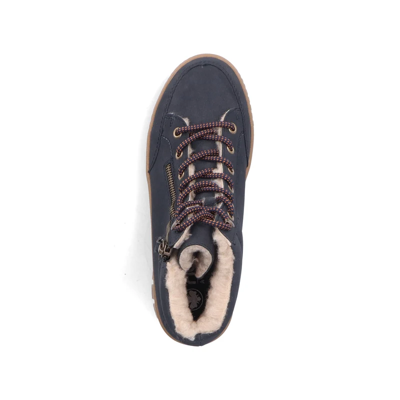 Rieker Damen Stiefeletten mit Fleecefutter | Blau