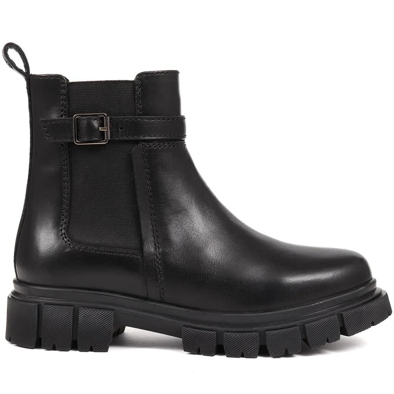 Maelee Leather Ankle Boots - MAELEE / 324 371 - Black