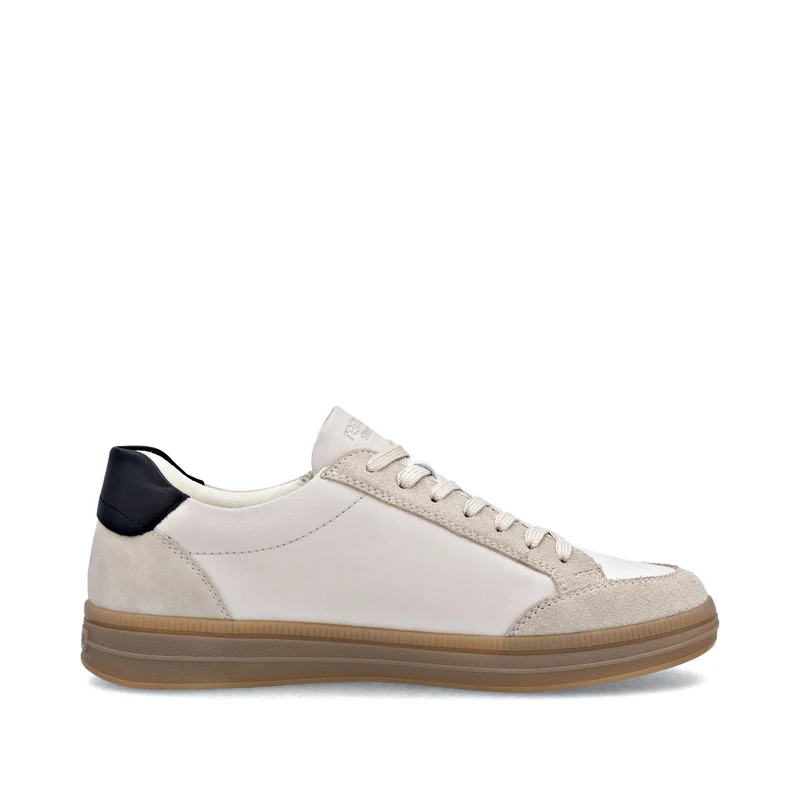 Remonte Damen Fashion Leder Sneakers | Beige / Schwarz