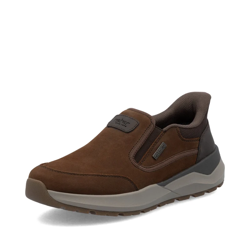 Rieker Herren-Sneaker zum Hineinschlüpfen aus Leder | Braun