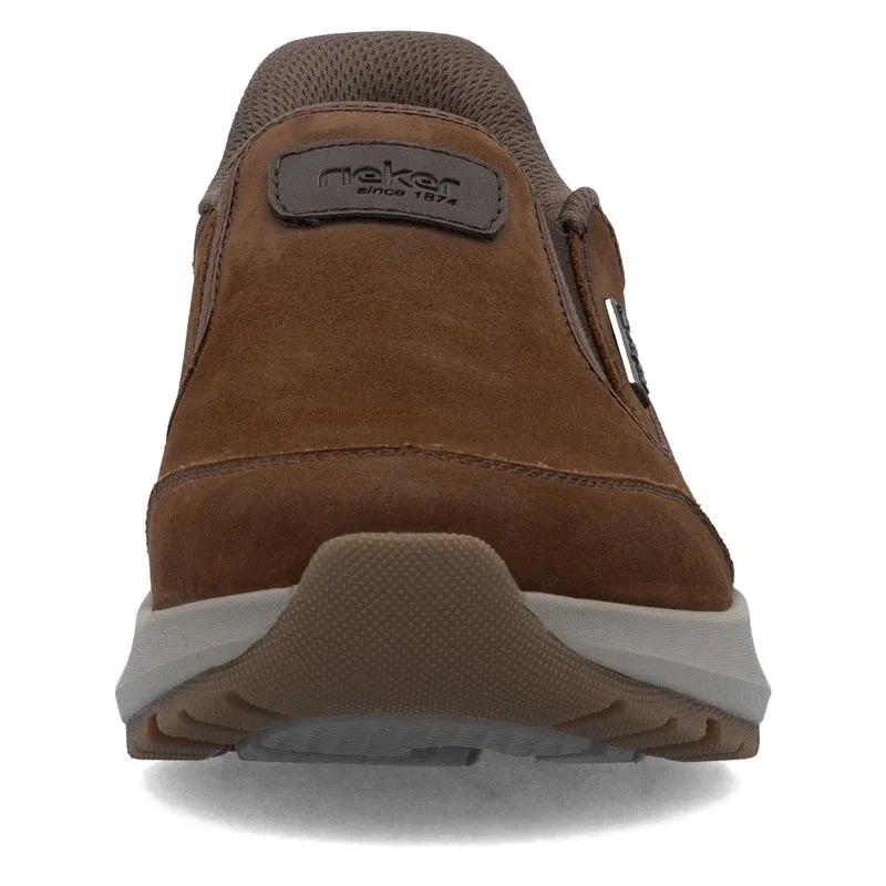 Rieker Herren-Sneaker zum Hineinschlüpfen aus Leder | Braun