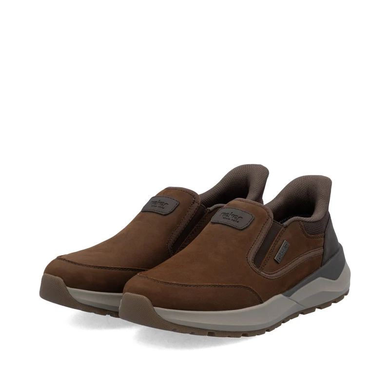 Rieker Herren-Sneaker zum Hineinschlüpfen aus Leder | Braun