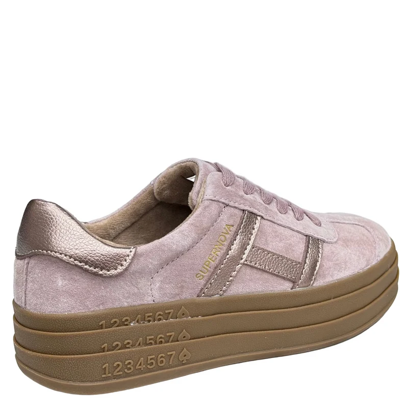 Drilleys Damen-Sneaker Sixty Eight | Rosa Gänseblümchen