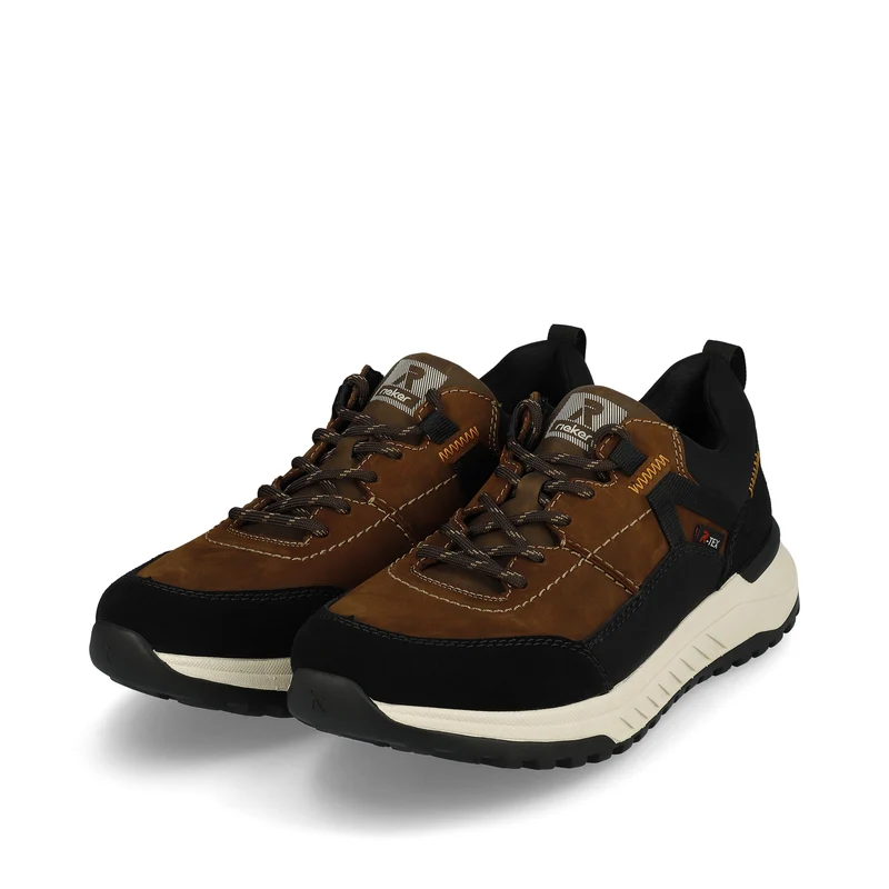 Rieker Herren Komfort Weite Leder Turnschuhe | Braun