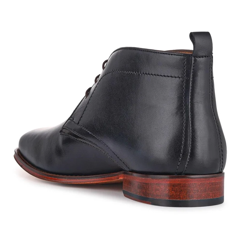 Giovanni Wide-Fit Smart Leather Boots - GIOVANNI / 327 905 - Navy