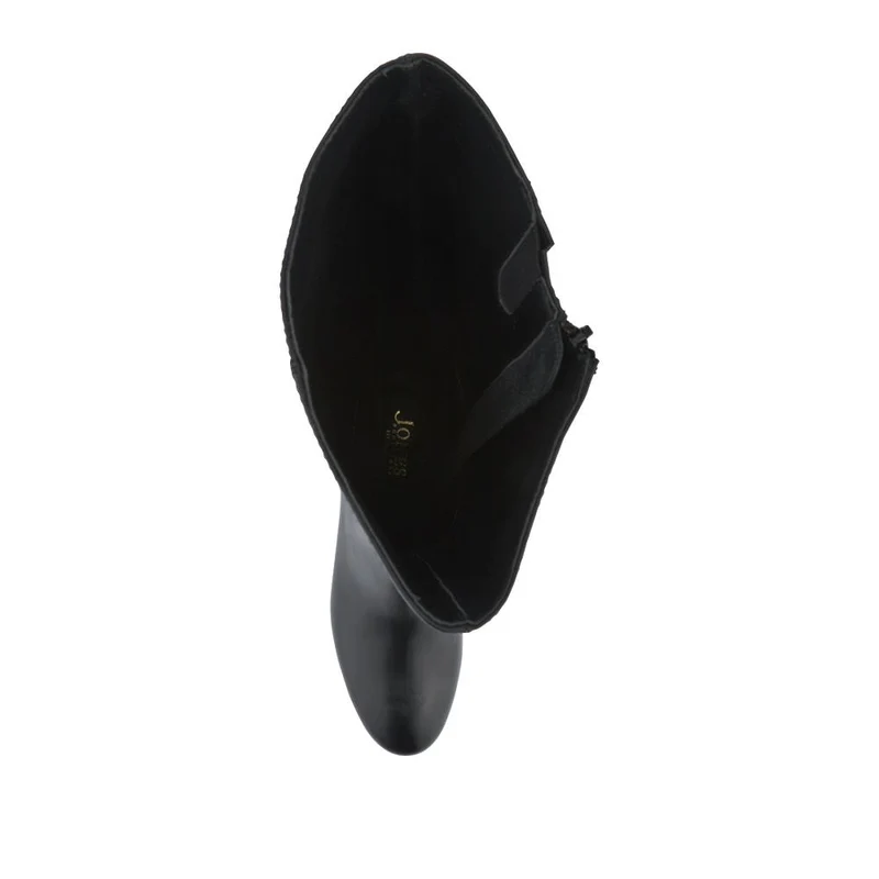 LouLou1 Large Calf Fit Leather Long Boots - LOULOU1L / 328 292 - Black Leather