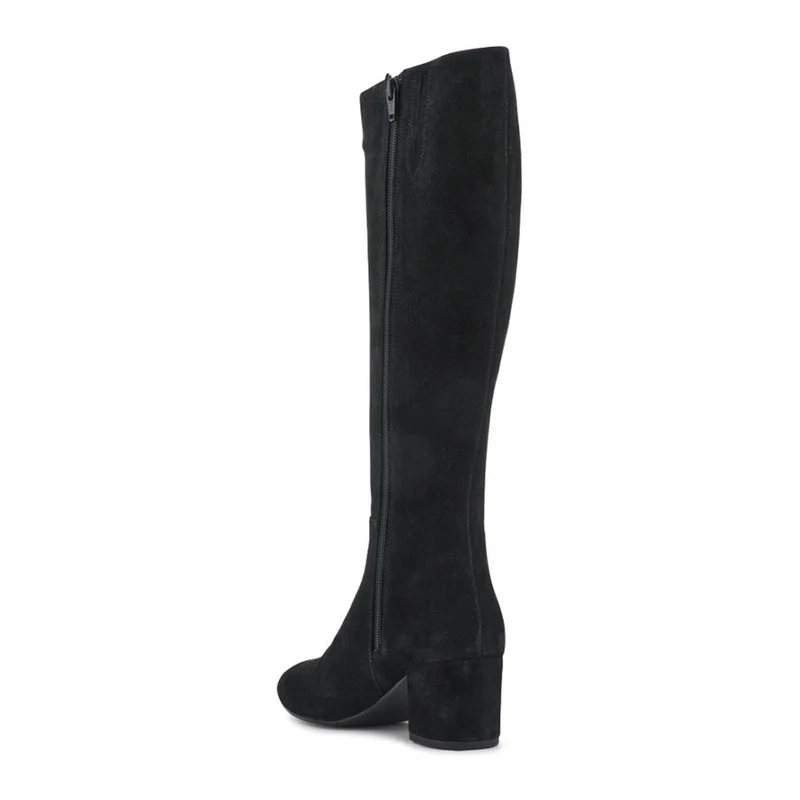 LouLou1 Medium Calf-Fit Long Boots - LOULOU1M / 328 291 - Black Suede