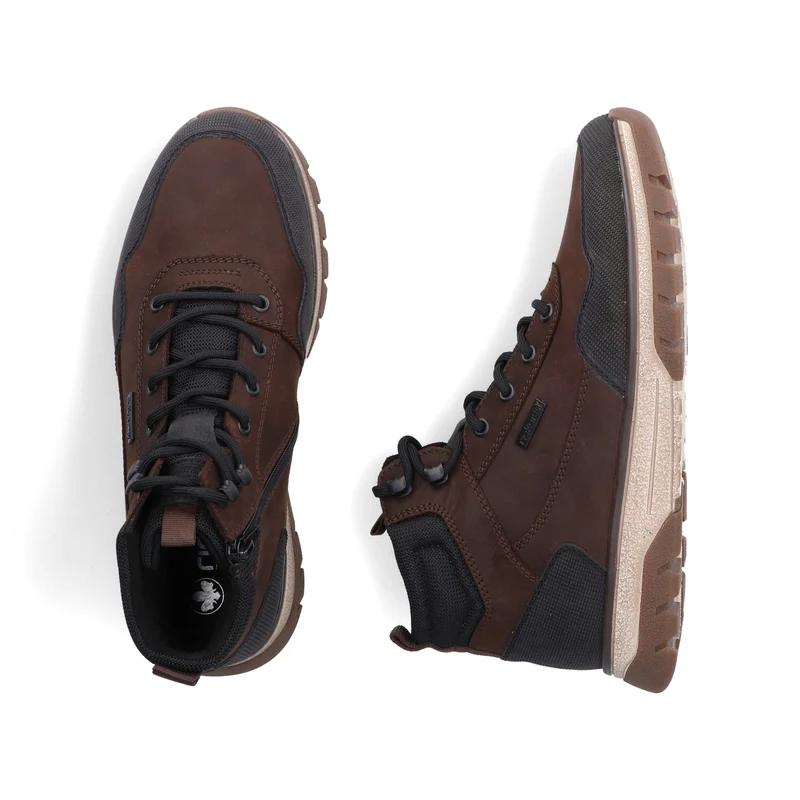 Rieker Herren Lederstiefeletten Extra Weite | Braun