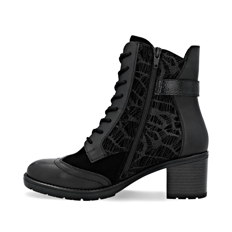 Remonte Damen Stiefelette mit Absatz | Schwarz