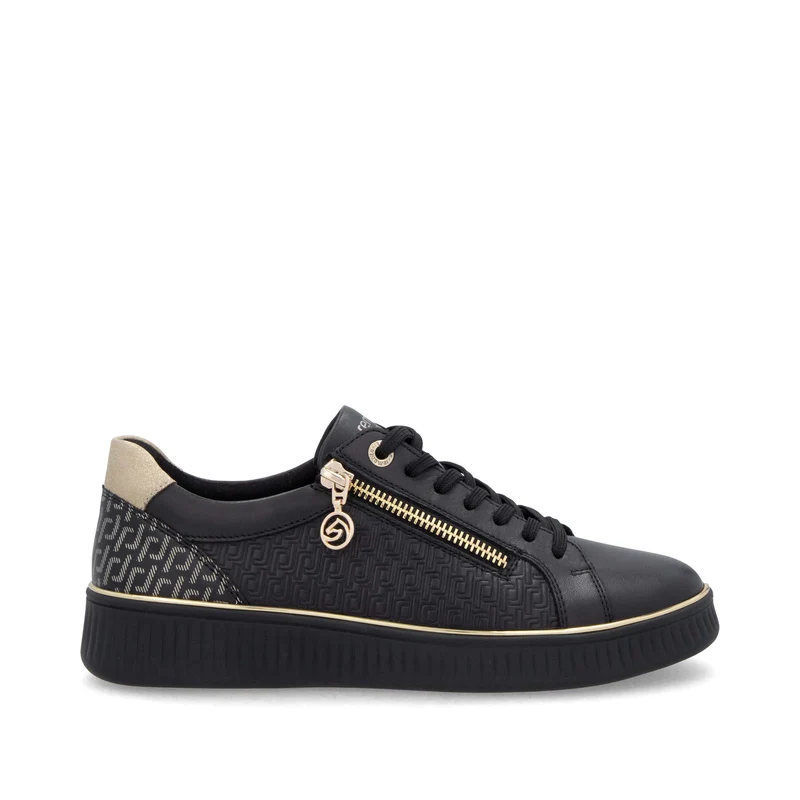 Remonte Modische Leder-Sneaker für Damen | Schwarz